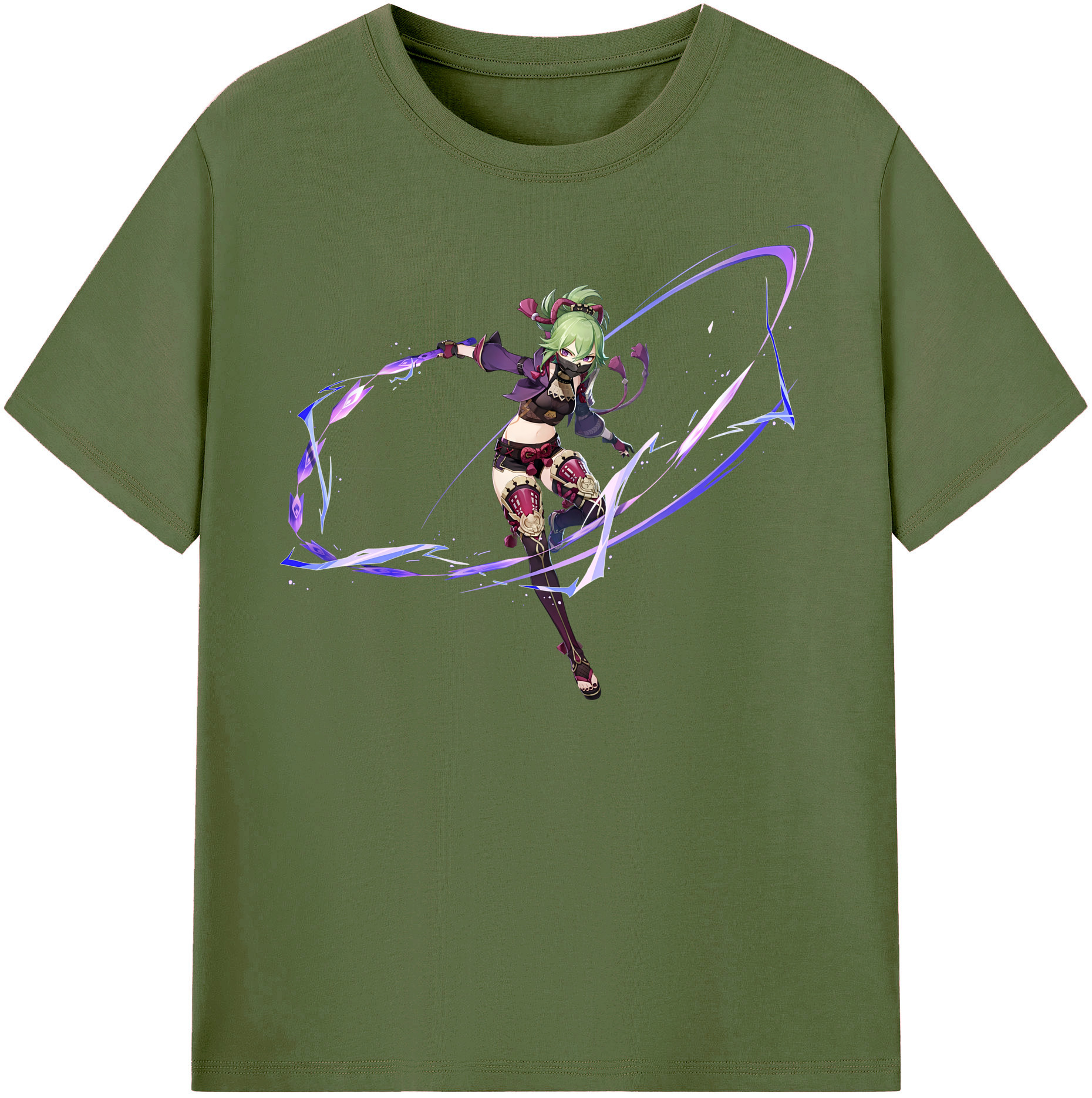 げんし神  久岐忍 くき しのぶ genshin Kuki Shinobu 綿100％半袖Tシャツ（フロントプリント）